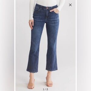 Democracy Cropped High Rise Flare Jeans, Size 8